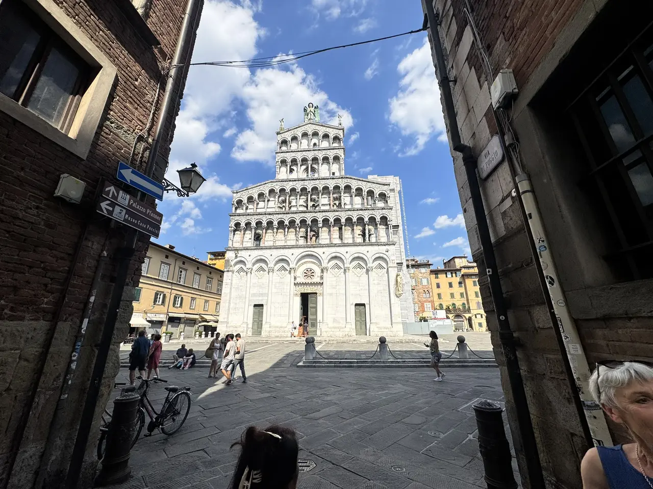 A wide view recorded near San Michele in Foro on June 29, 2025.